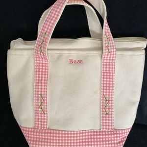 Bass canvas bag accentuated with embroidered dragonflies